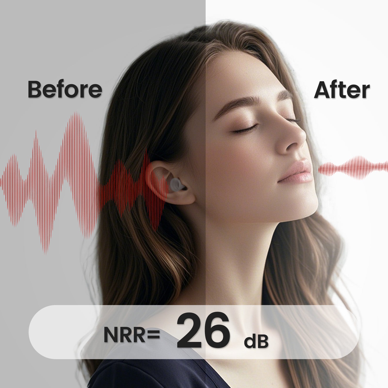 ZEROPLUS Cocoon Black Earplugs 26dB – Invisible Reusable Noise Canceling for Sleep & Focus